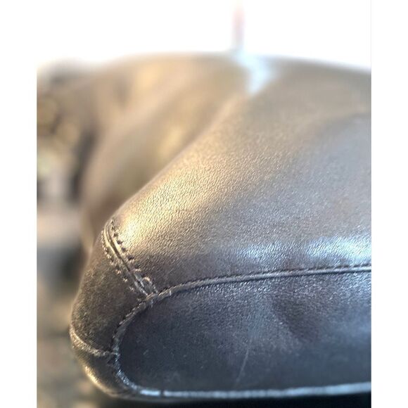 Vintage COACH 9326 Legacy Slim Black Leather Duffle Shoulder Bag Hangtag - Picture 6 of 12